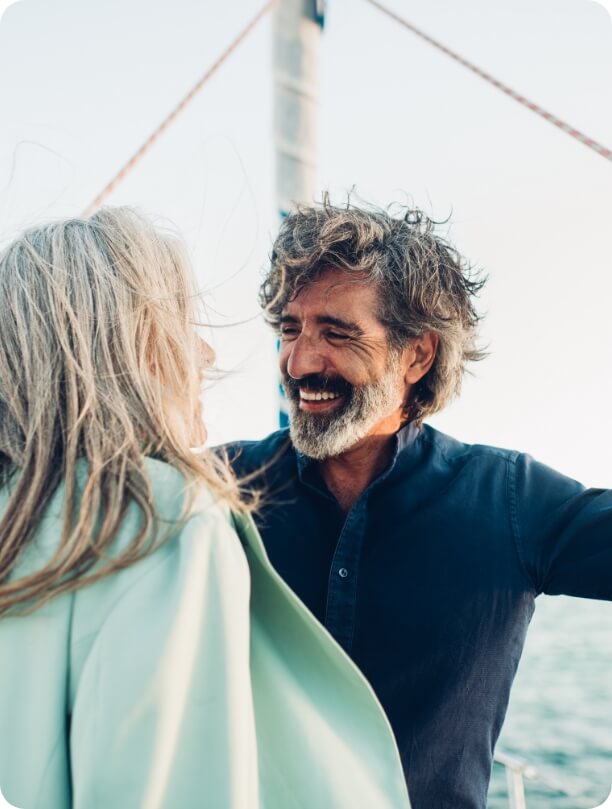 couple sailing